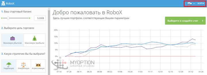 Войти в RoboX