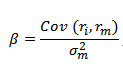 Формула бета-коэффициента