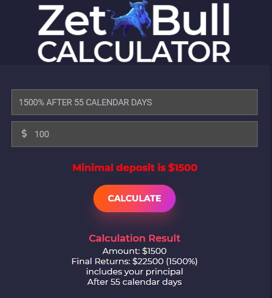 zetbull калькулятор 